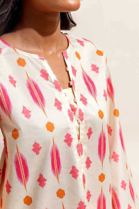 3 PIECE PRINTED SUIT-IKAT PEARL (UNSTITCHED)