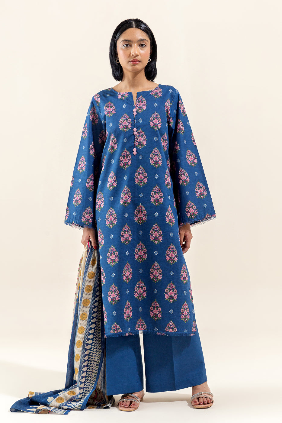 3 PIECE PRINTED LAWN SUIT-AEGEAN BLOOM (UNSTITCHED)