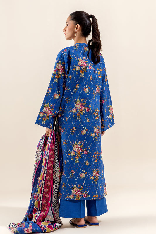 3 PIECE PRINTED LAWN SUIT-MOONLIGHT BLOSSOM (UNSTITCHED)