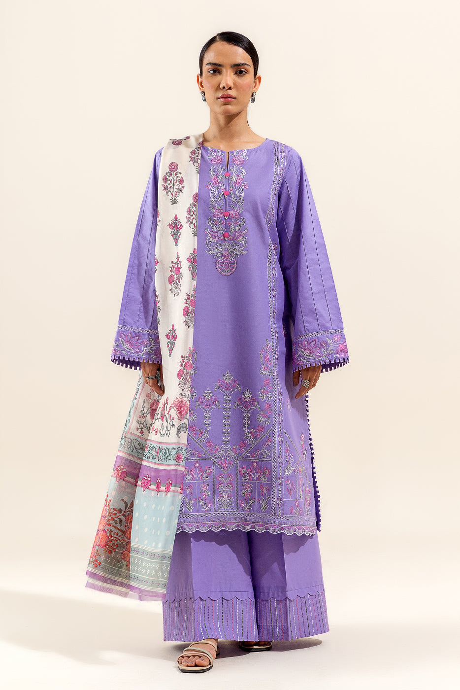 3 PIECE EMBROIDERED LAWN SUIT-ROSEATE MUSE (UNSTITCHED)