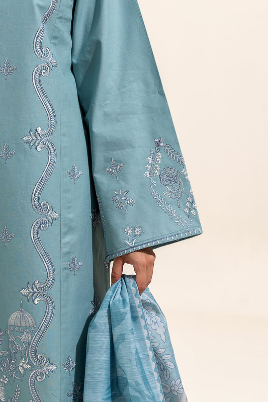 3 PIECE EMBROIDERED LAWN SUIT-ICE BLOOM (UNSTITCHED)