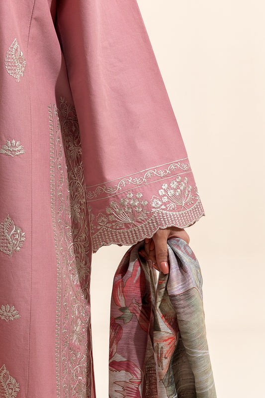 3 PIECE EMBROIDERED LAWN SUIT-CREPE PEARL (UNSTITCHED)