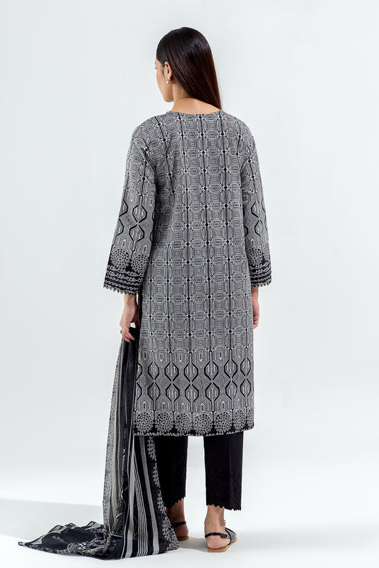 2 PIECE EMBROIDERED CAMBRIC SUIT (PRET)