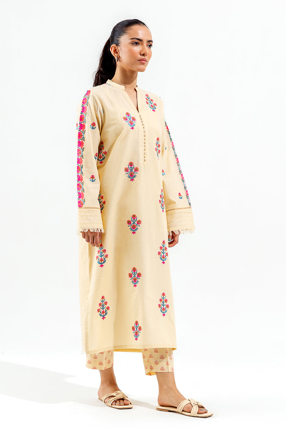 2 PIECE EMBROIDERED LAWN  SUIT (PRET)