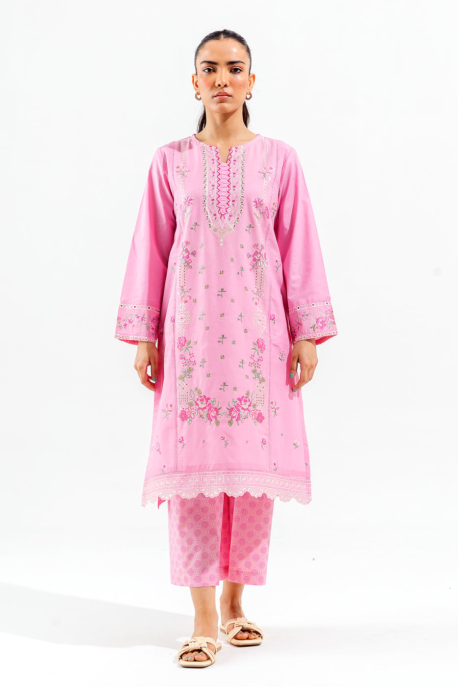 2 PIECE EMBROIDERED COTTON SUIT (PRET) - BEECHTREE