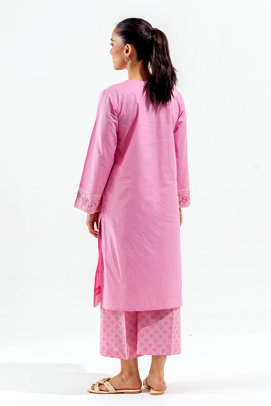 2 PIECE EMBROIDERED COTTON SUIT (PRET)