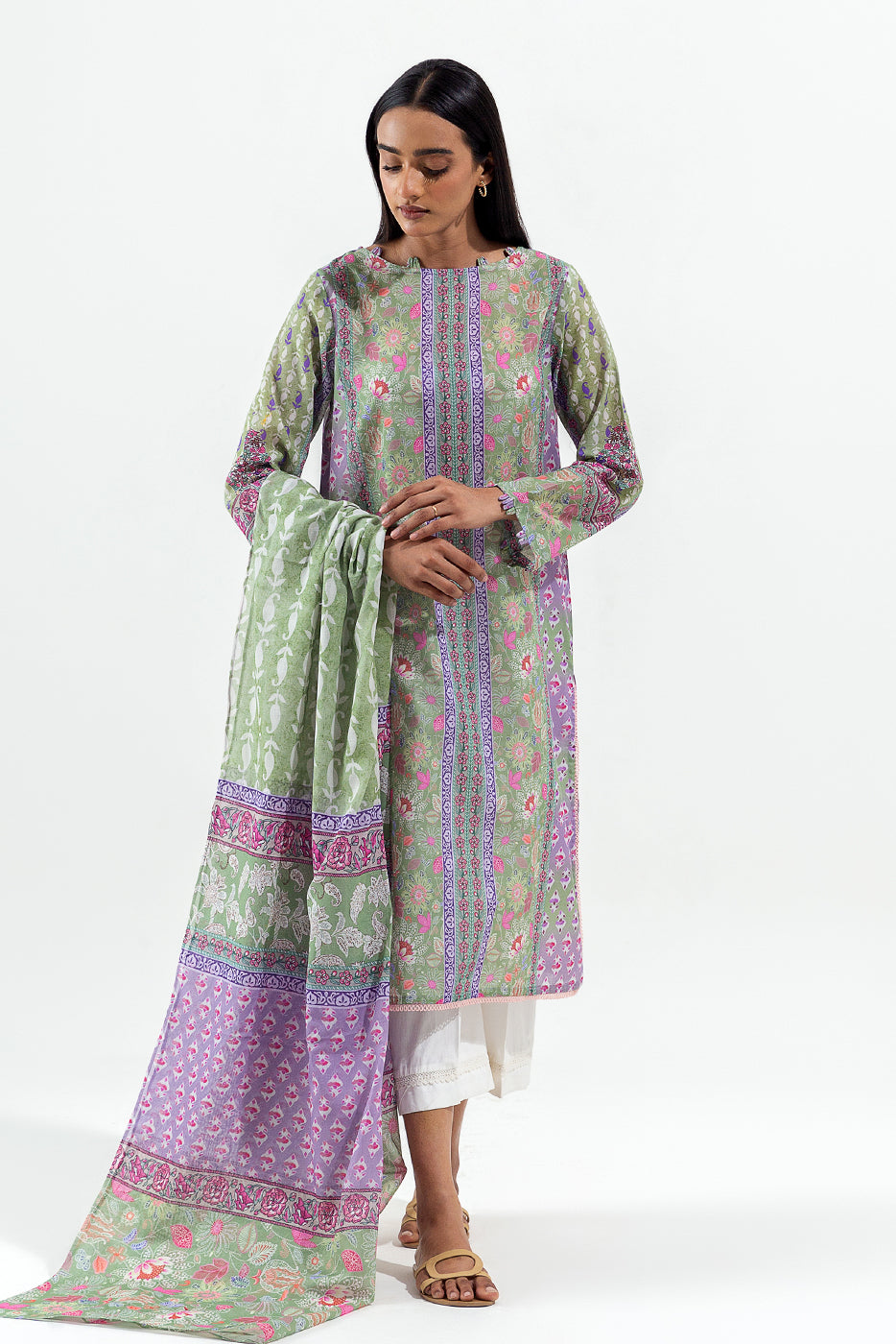 2 PIECE PRINTED LAWN SUIT (PRET)