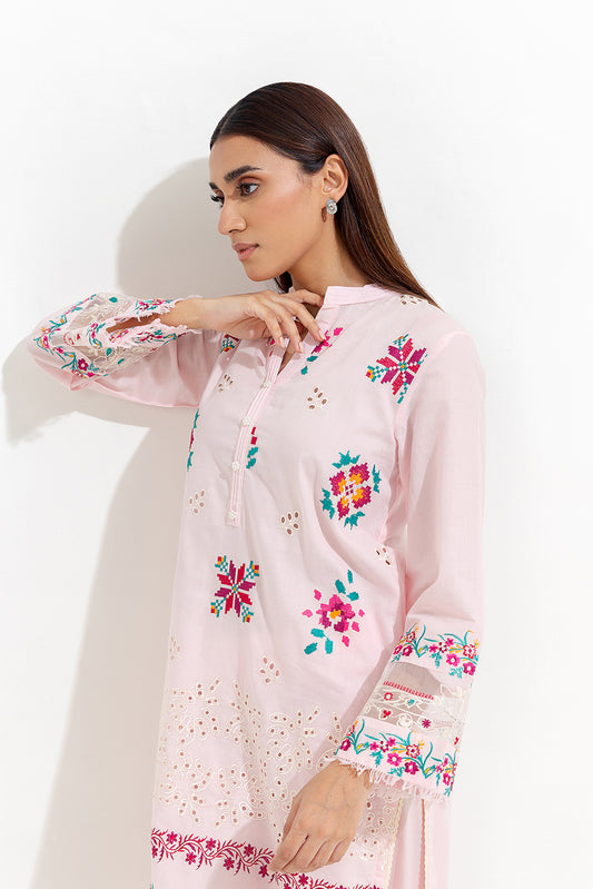 2 PIECE EMBROIDERED COTTON SUIT (LUXURY-PRET)