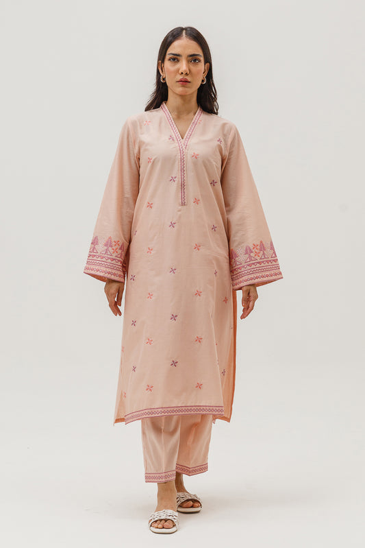 2 PIECE EMBROIDERED LAWN SUIT (PRET)