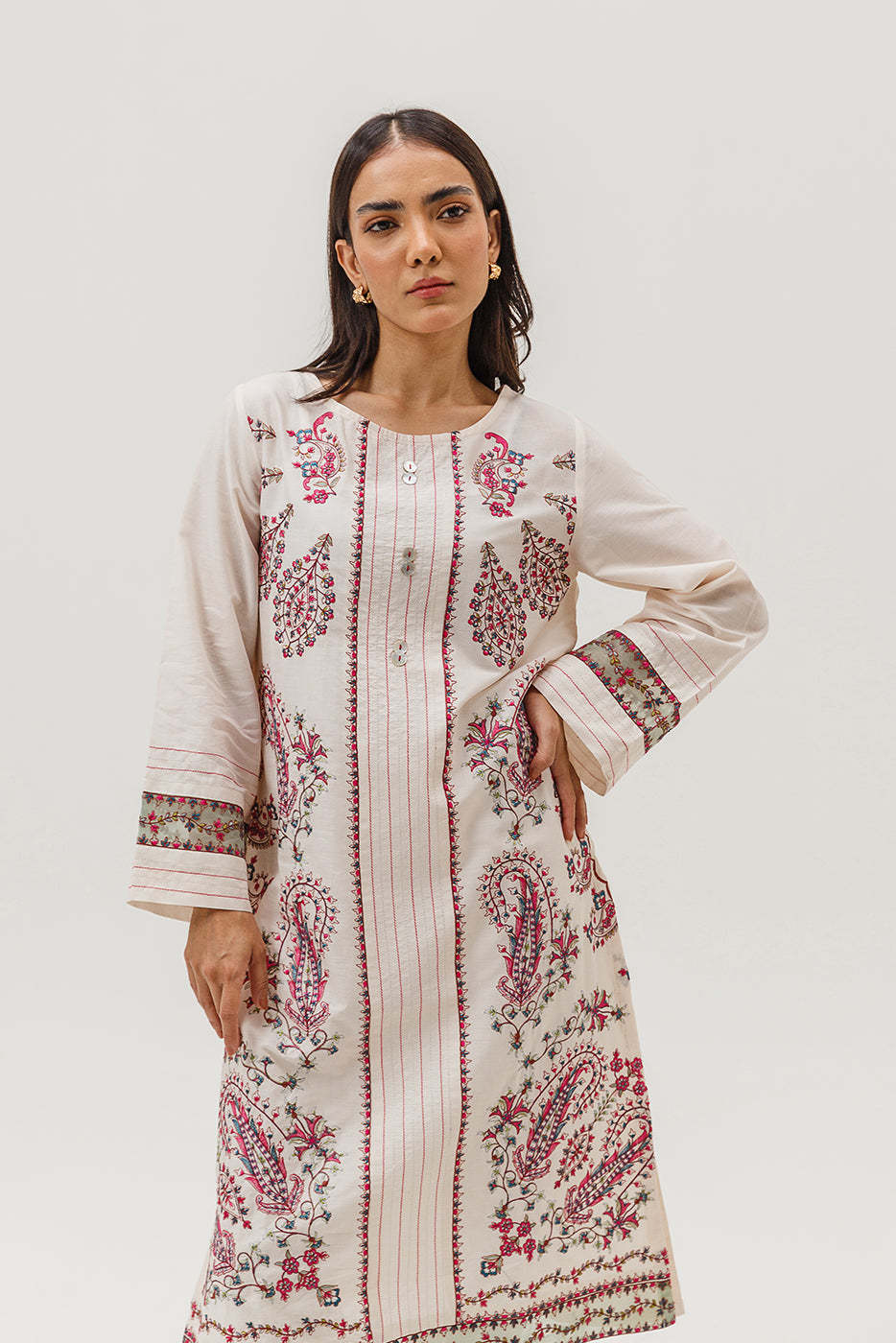 EMBROIDERED LAWN SHIRT (PRET)