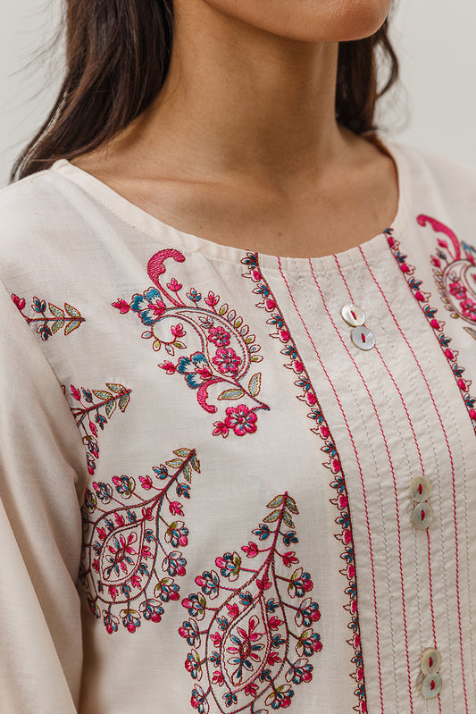 EMBROIDERED LAWN SHIRT (PRET)