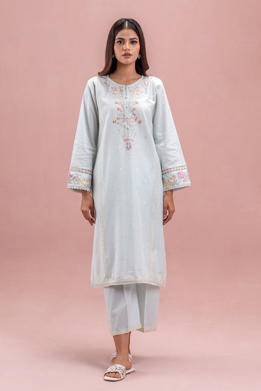 2 PIECE EMBROIDERED LAWN SUIT (PRET)