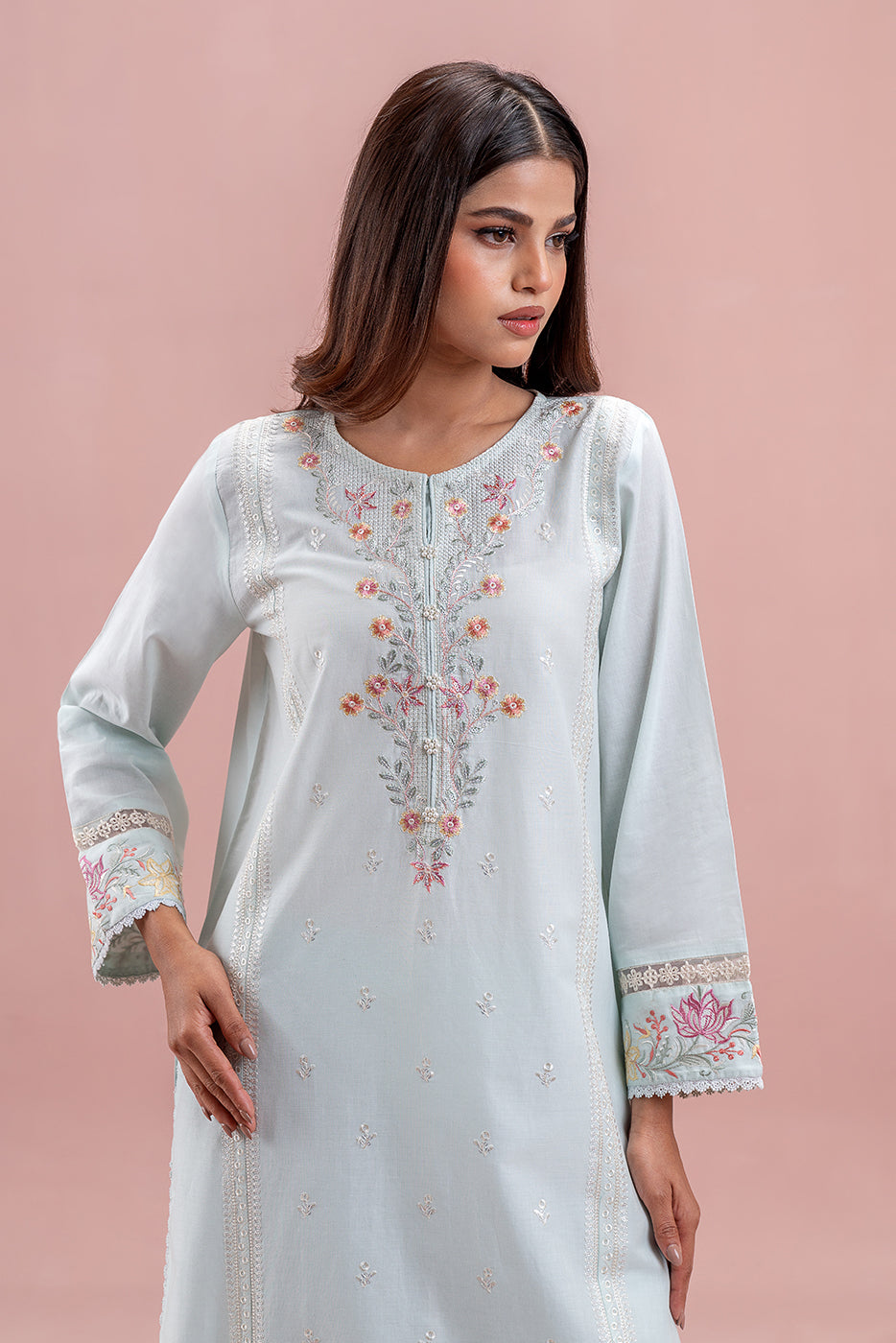 2 PIECE EMBROIDERED LAWN SUIT (PRET)