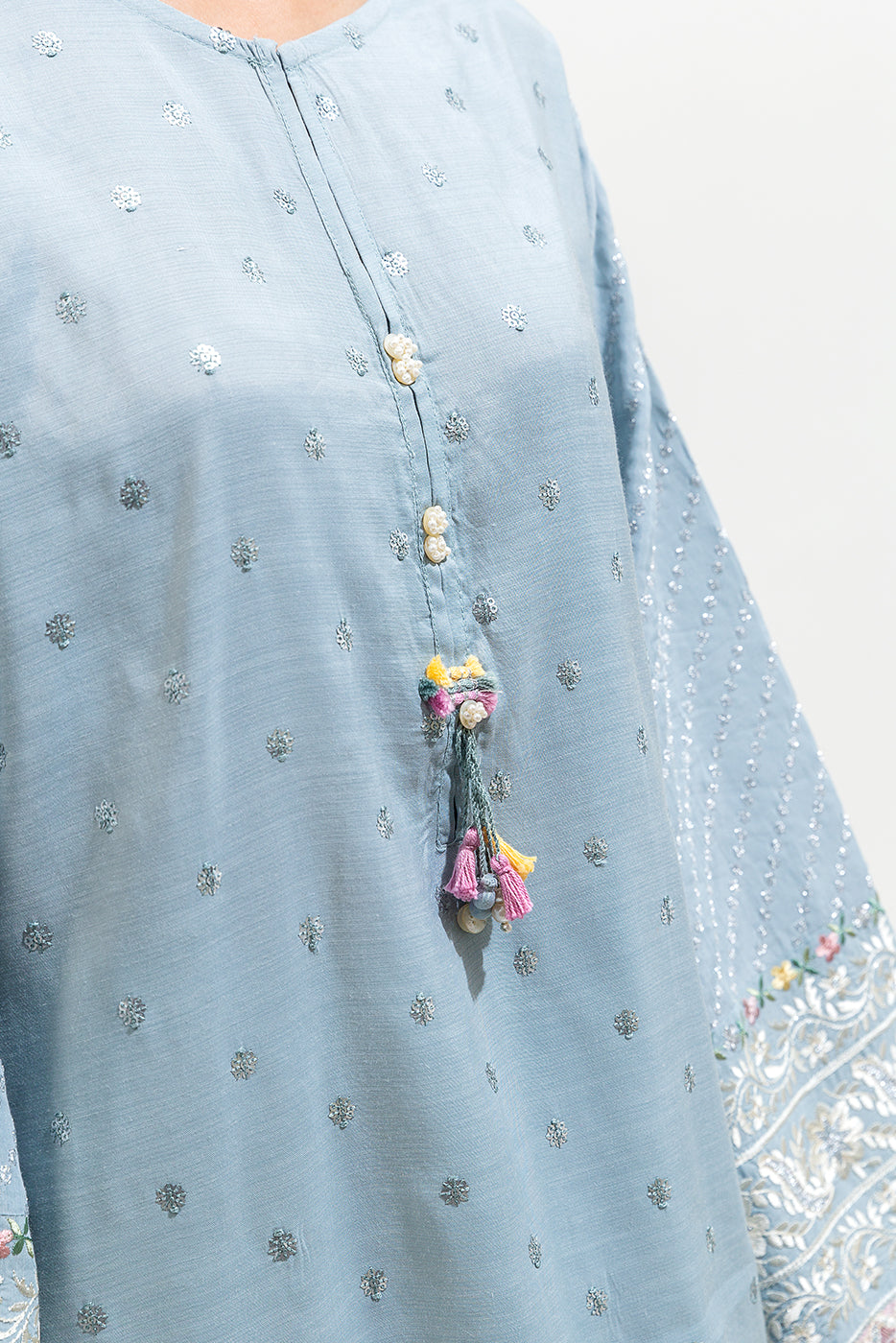 Threads & Motifs Luxury Pret  Net Shirt 5092