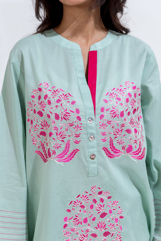 2 PIECE EMBROIDERED JACQUARD SUIT (PRET)