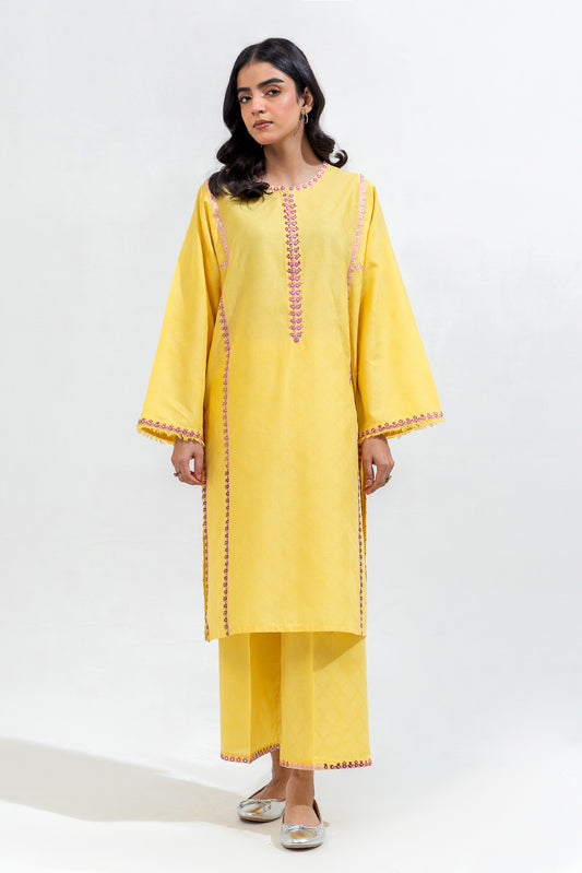 2 PIECE EMBROIDERED JACQUARD SUIT (PRET)