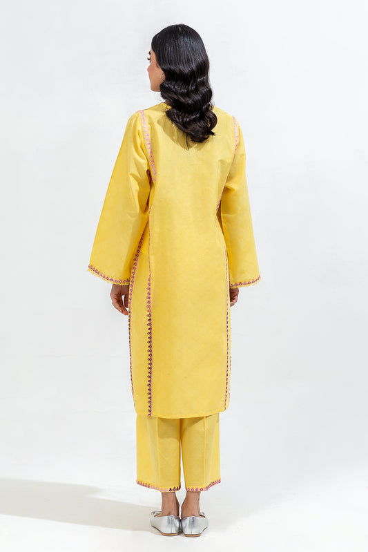 2 PIECE EMBROIDERED JACQUARD SUIT (PRET)