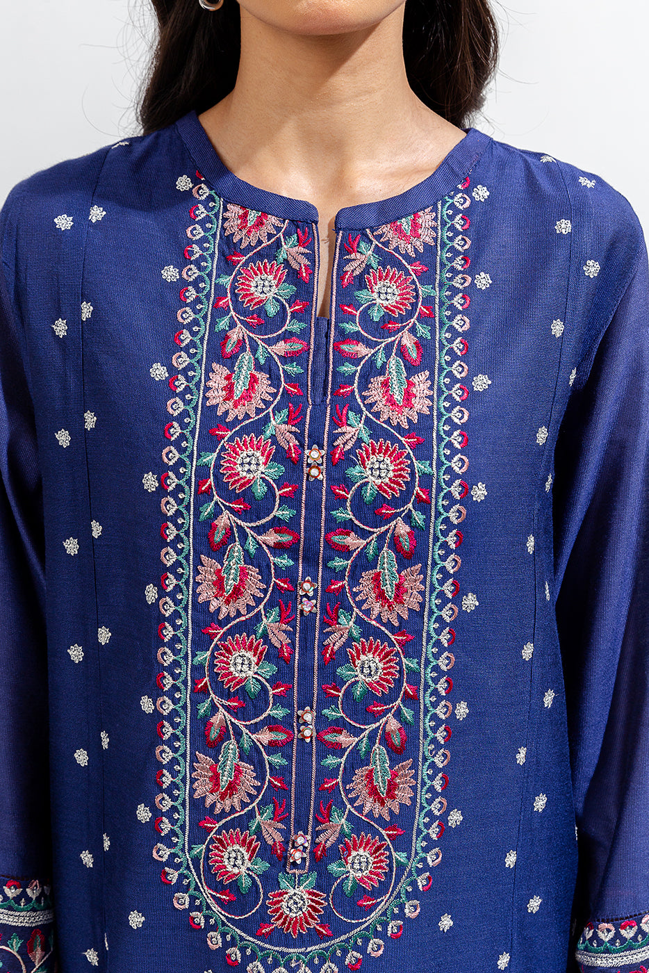 EMBROIDERED TWO TONE SHIRT (LUXURY-PRET)