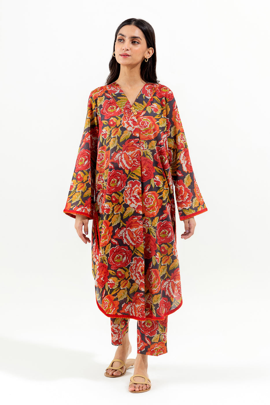 2 PIECE PRINTED LAWN SUIT (PRET)