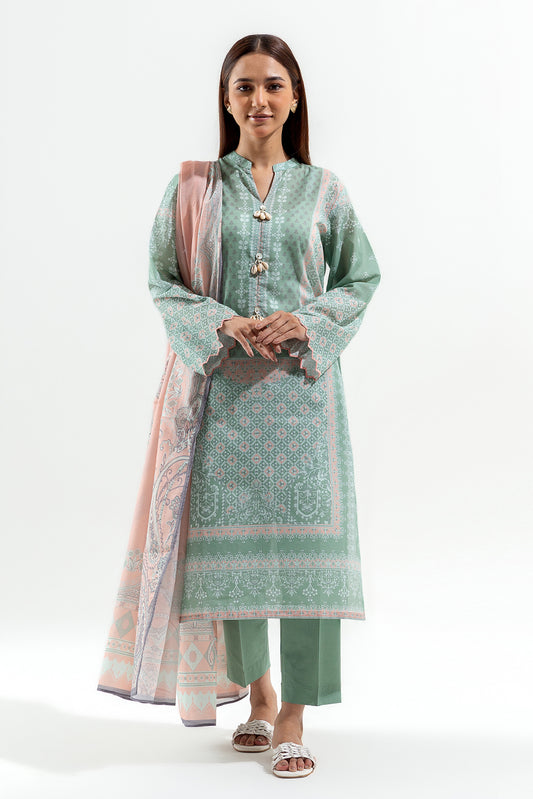 3 PIECE PRINTED LAWN SUIT (PRET)