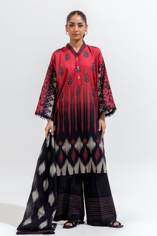 3 PIECE PRINTED LAWN SUIT (PRET)