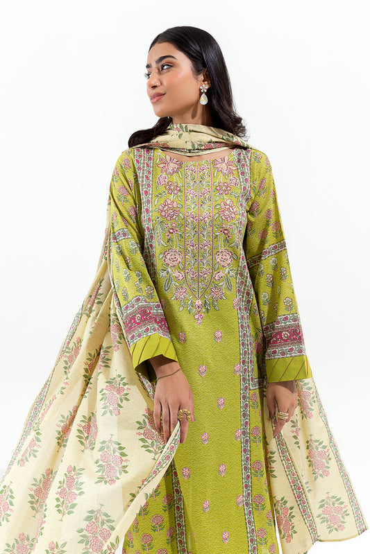 3 PIECE EMBROIDERED LAWN SUIT (PRET)