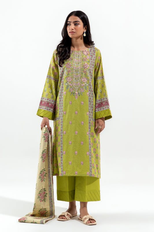 3 PIECE EMBROIDERED LAWN SUIT (PRET)