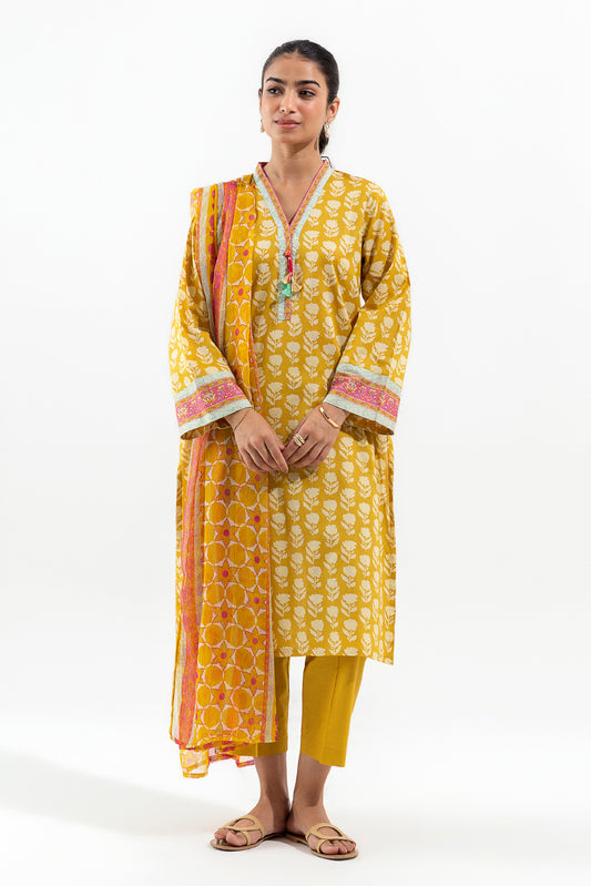 3 PIECE PRINTED LAWN SUIT (PRET)