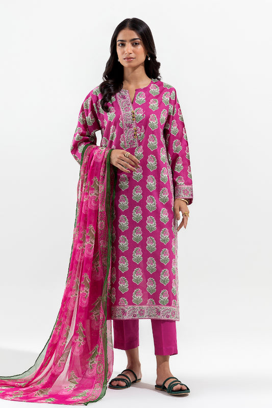 3 PIECE PRINTED LAWN SUIT (PRET)