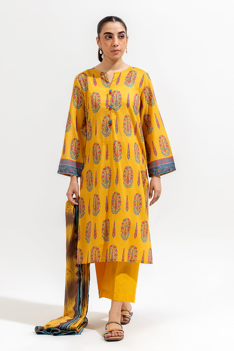 3 PIECE PRINTED LAWN SUIT (PRET)