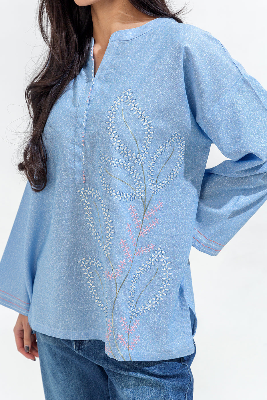 EMBROIDERED KARANDI TOP (PRET)