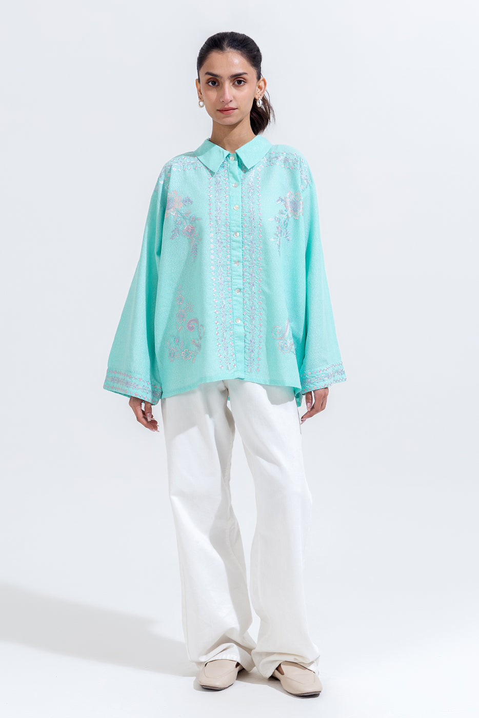 EMBROIDERED KARANDI TOP (PRET)