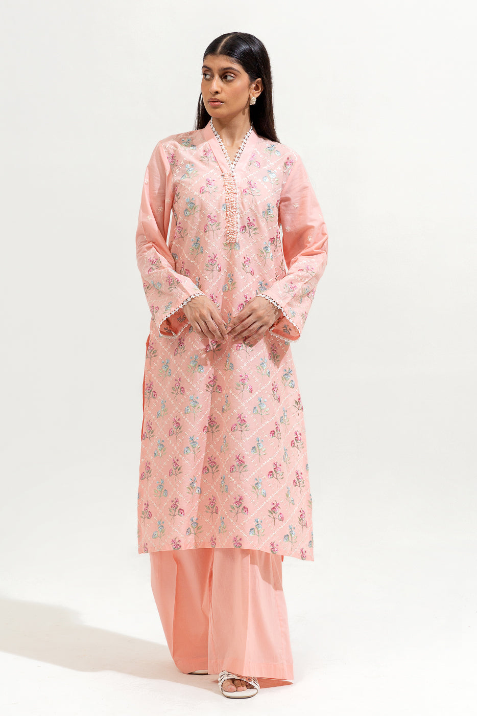 2 PIECE EMBROIDERED LAWN SUIT (PRET)