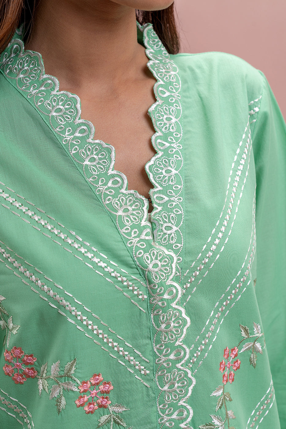 2 PIECE EMBROIDERED LAWN SUIT (PRET)