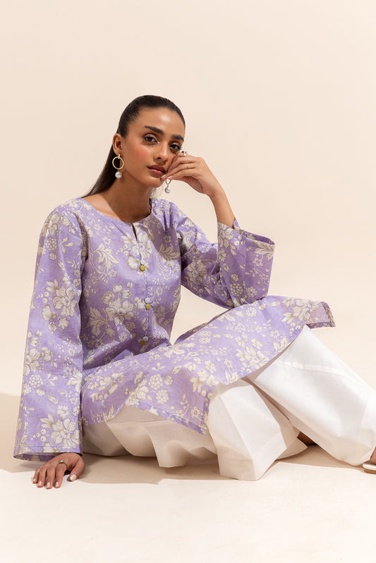 1 PIECE PRINTED LAWN SHIRT-LILAC WHISPER (UNSTITCHED)