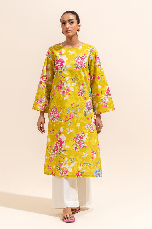 1 PIECE PRINTED LAWN SHIRT-OLIVE VERVE (UNSTITCHED)