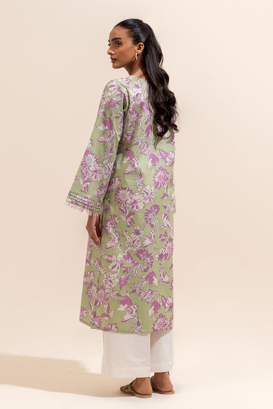 1 PIECE PRINTED LAWN SHIRT-FLORA MOSS (UNSTITCHED)