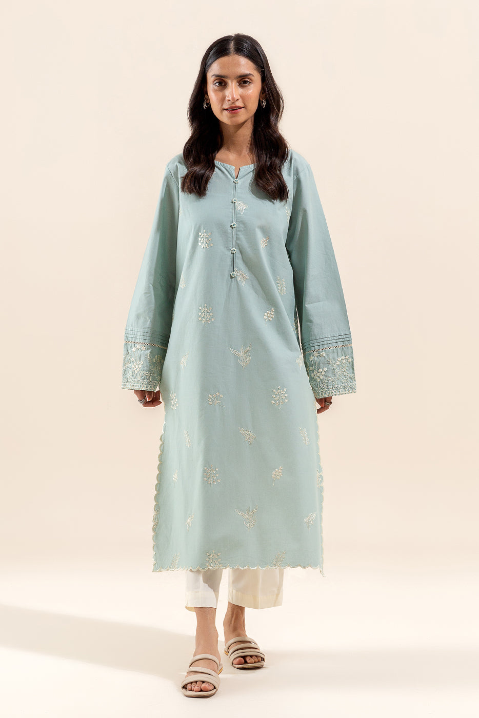 1 PIECE EMBROIDERED LAWN SHIRT-DUSKY DEW (UNSTITCHED)