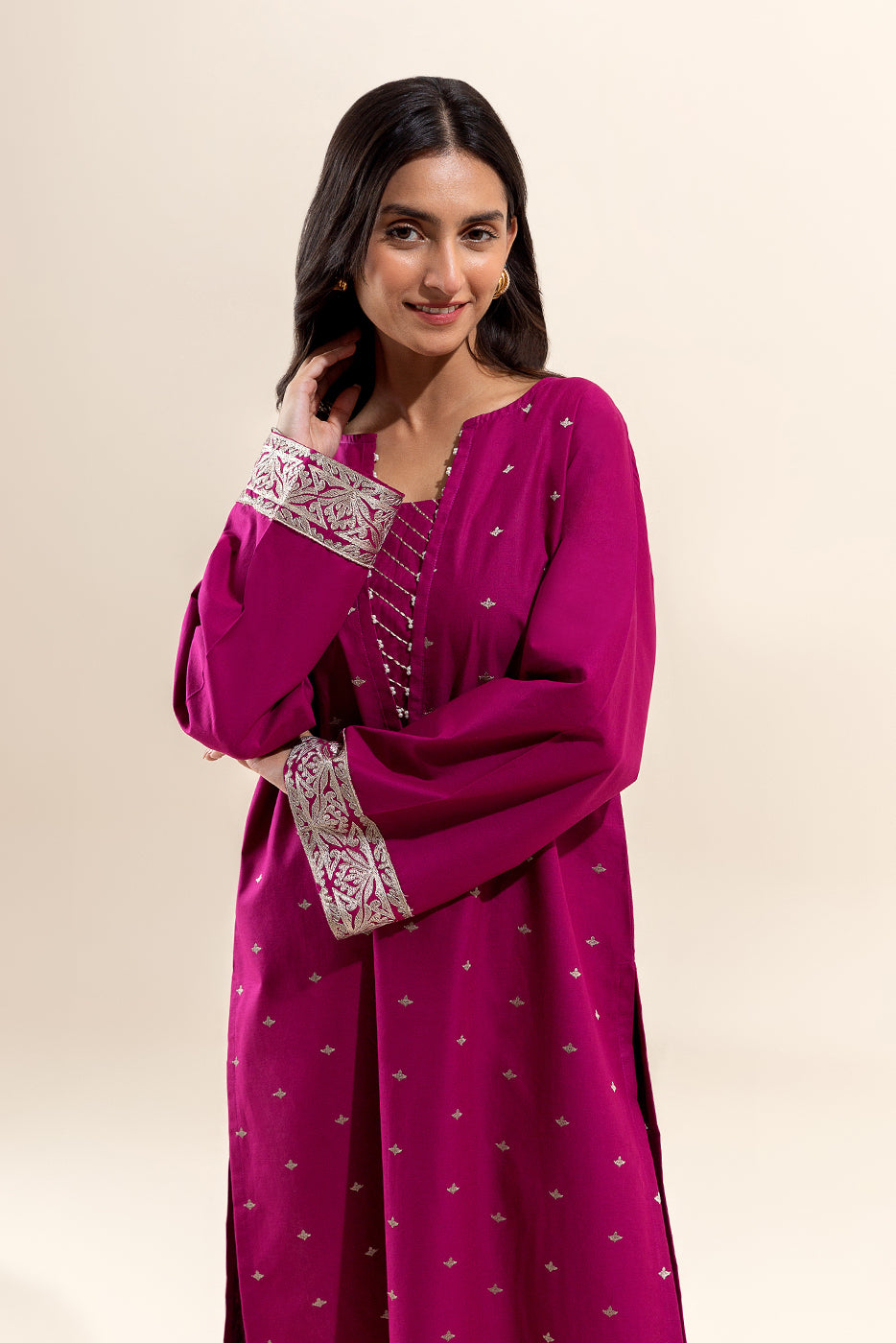 1 PIECE EMBROIDERED LAWN SHIRT-TRIBAL CARNATION (UNSTITCHED)