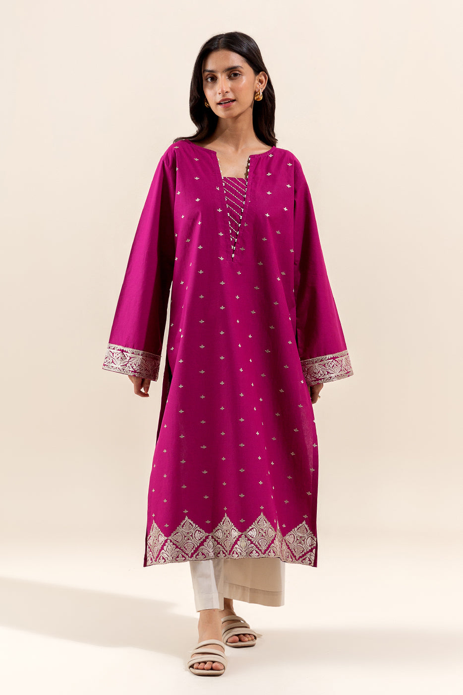 1 PIECE EMBROIDERED LAWN SHIRT-TRIBAL CARNATION (UNSTITCHED)