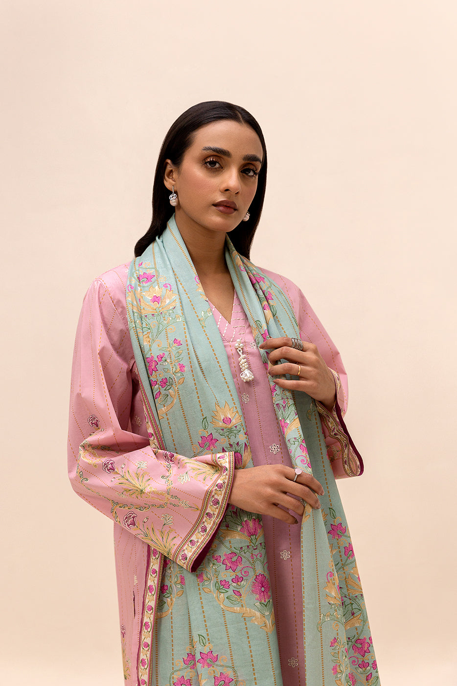 3 PIECE EMBROIDERED LAWN SUIT-BLUSH FAIR (UNSTITCHED)