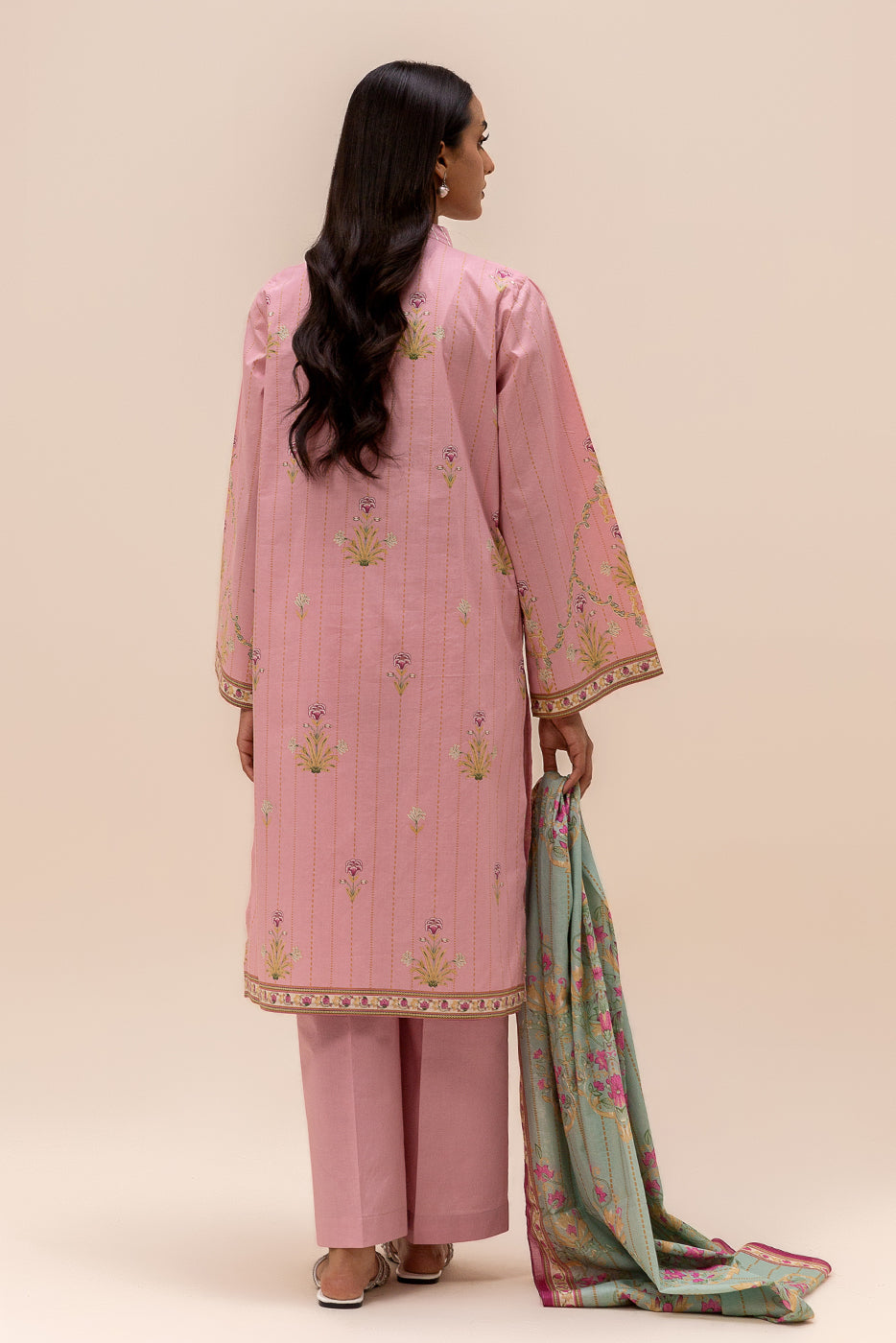 3 PIECE EMBROIDERED LAWN SUIT-BLUSH FAIR (UNSTITCHED)