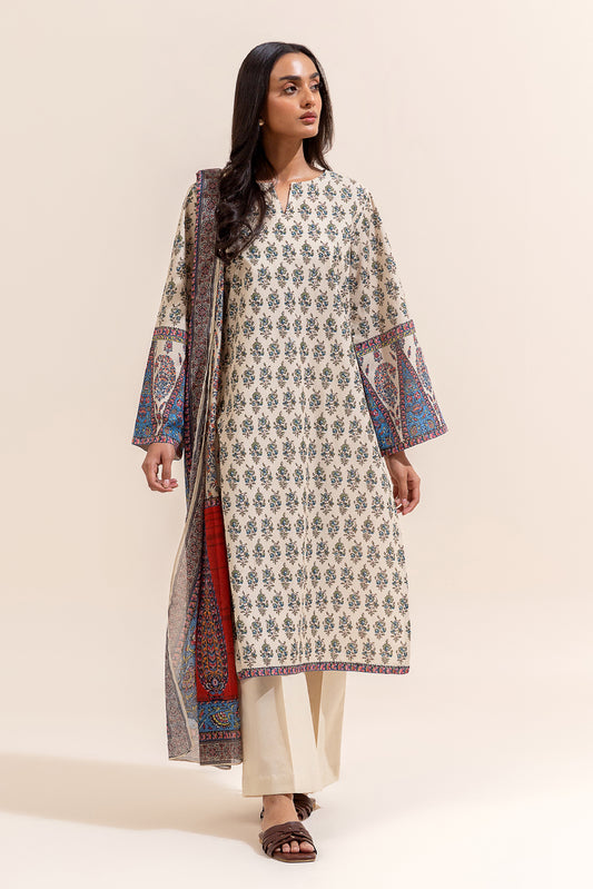 3 PIECE PRINTED LAWN SUIT-PAISLEY PASSION (UNSTITCHED)