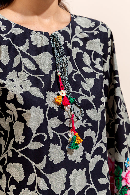 3 PIECE PRINTED LAWN SUIT-RAVEN BLOOM (UNSTITCHED)