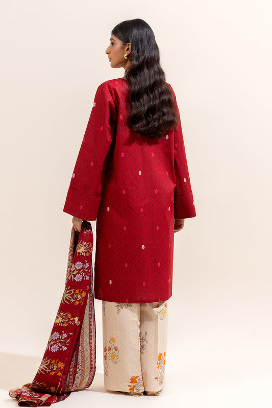 3 PIECE PRINTED LAWN SUIT-CRIMSON AURA (UNSTITCHED)