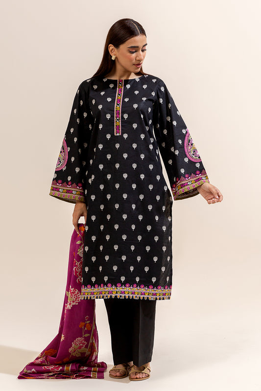 3 PIECE EMBROIDERED LAWN SUIT-JADE SPLASH (UNSTITCHED)