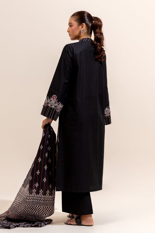 3 PIECE EMBROIDERED LAWN SUIT-PITCH VERVE (UNSTITCHED)