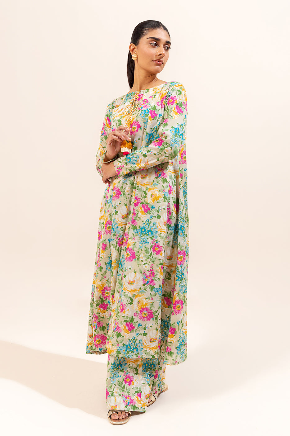 2 PIECE PRINTED LAWN SUIT-IRENIC BLUSH (UNSTITCHED)