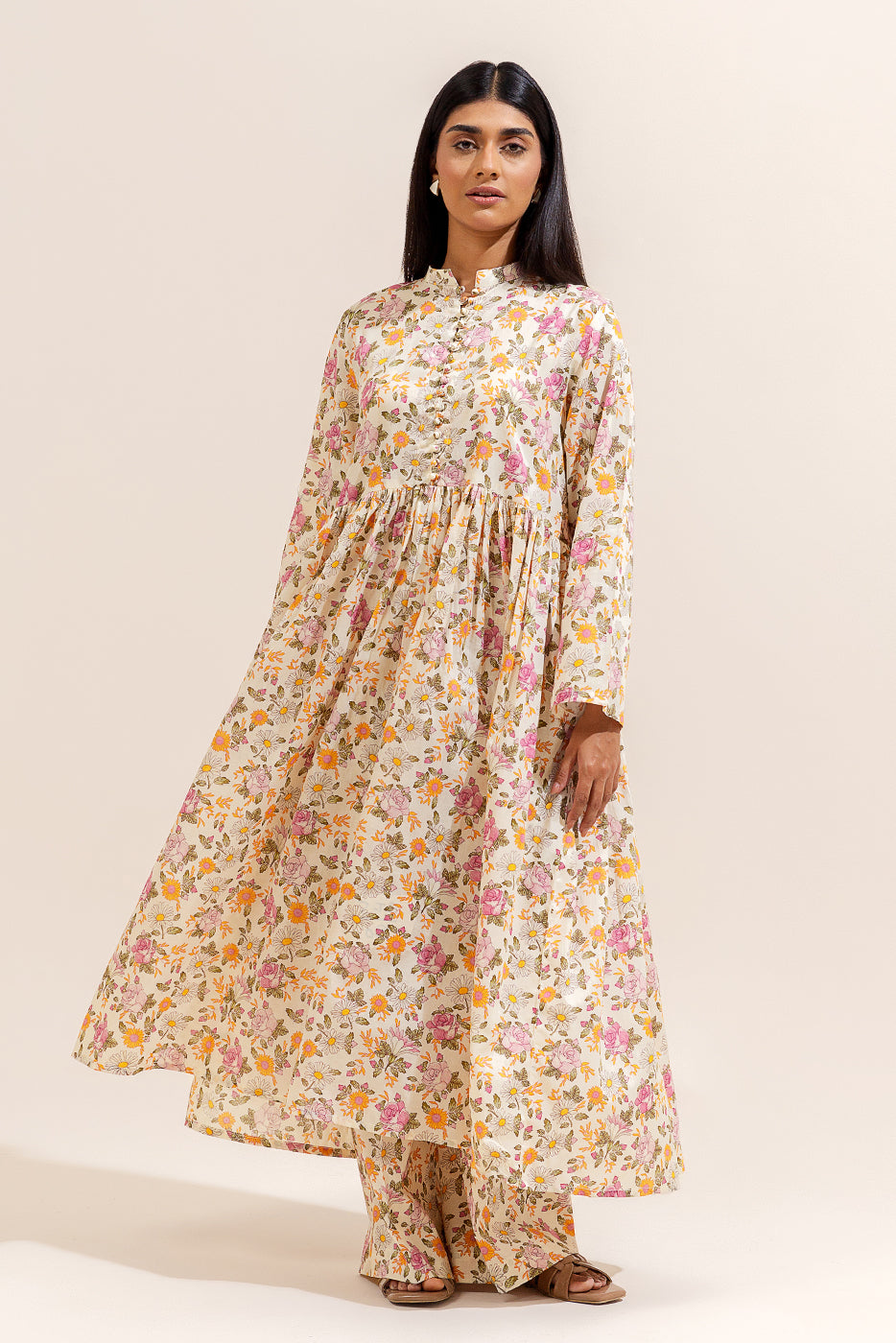 2 PIECE PRINTED LAWN SUIT-FLORAL GEM (UNSTITCHED)