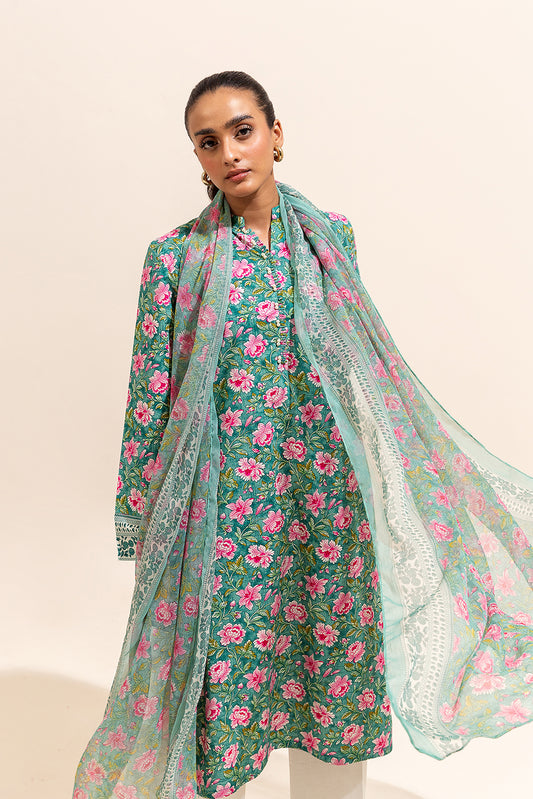 2 PIECE PRINTED LAWN SUIT-BASIL GLOOM (UNSTITCHED)